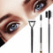 make up solutions LashComb Eyebrow Brush Spoolie 3in1 Makeup Tool Clump Remover Brow Grooming Stainless Steel Beauty Essentials