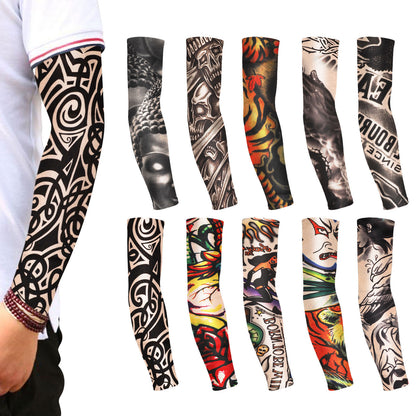 10/5Pcs Tattoo Cooling Arm Sleeves Cover Basketball Golf Sport UV Sun Protection