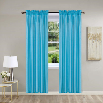 pinch pleat curtains, Unlined Rod Pocket Window Curtain Panels 2 Pack Sheer & Light, Fits 2” Rod, Home Decor Upgrade, 3 Sizes Available – Non-Blackout