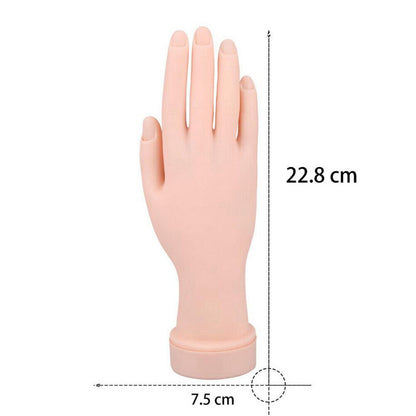 Nail Art Training Hand – Flexible & Movable Fake Hand for Manicure Practice, Perfect Nail Tech Tool for Acrylic, Gel & DIY Nail Designs!