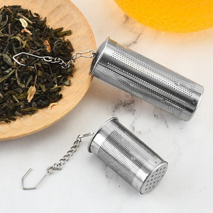 2 Pcs Stainless Steel Tea Infuser Strainer Set - Fine Mesh Ball with Chain Hook