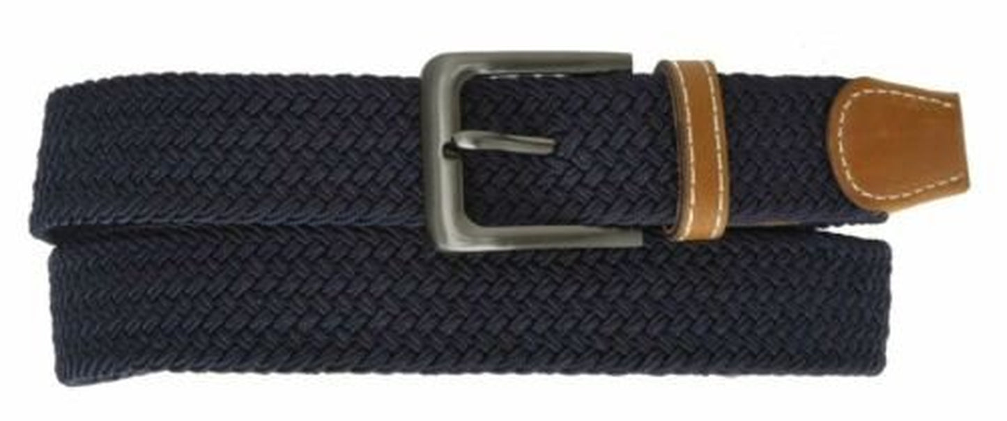 Marshal Wide Men'S Elastic Stretch Belt Gunmetal Buckle Belt Casual Golf Belt
