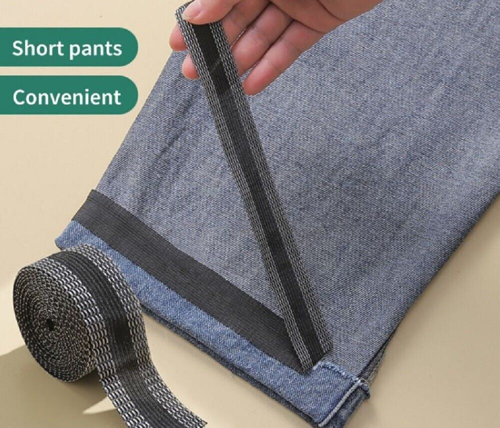 DIY 10M Iron-On Hemming Tape – No-Sew Clothing Repair Solution for Pants, Skirts, Dresses & Curtains – Self-Adhesive Fabric Fusing Tape for Easy Fixes