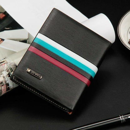 Mens Leather Wallet Bifold Card Holder Billfold Slim Clutch Money Pocket Handbag