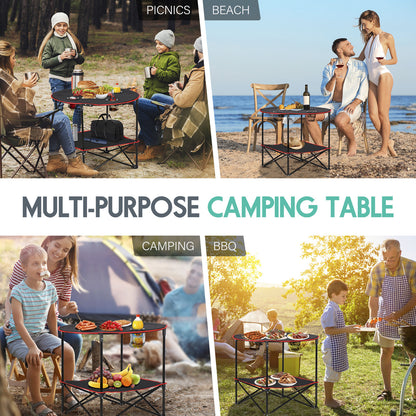 Foldable Camping Table Outdoor Beach Picnic Table Lightweight with Carry Bags