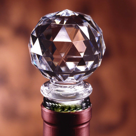 Acrylic Wine Bottle Stoppers - Crystal Clear with Airtight Silicone Seal New