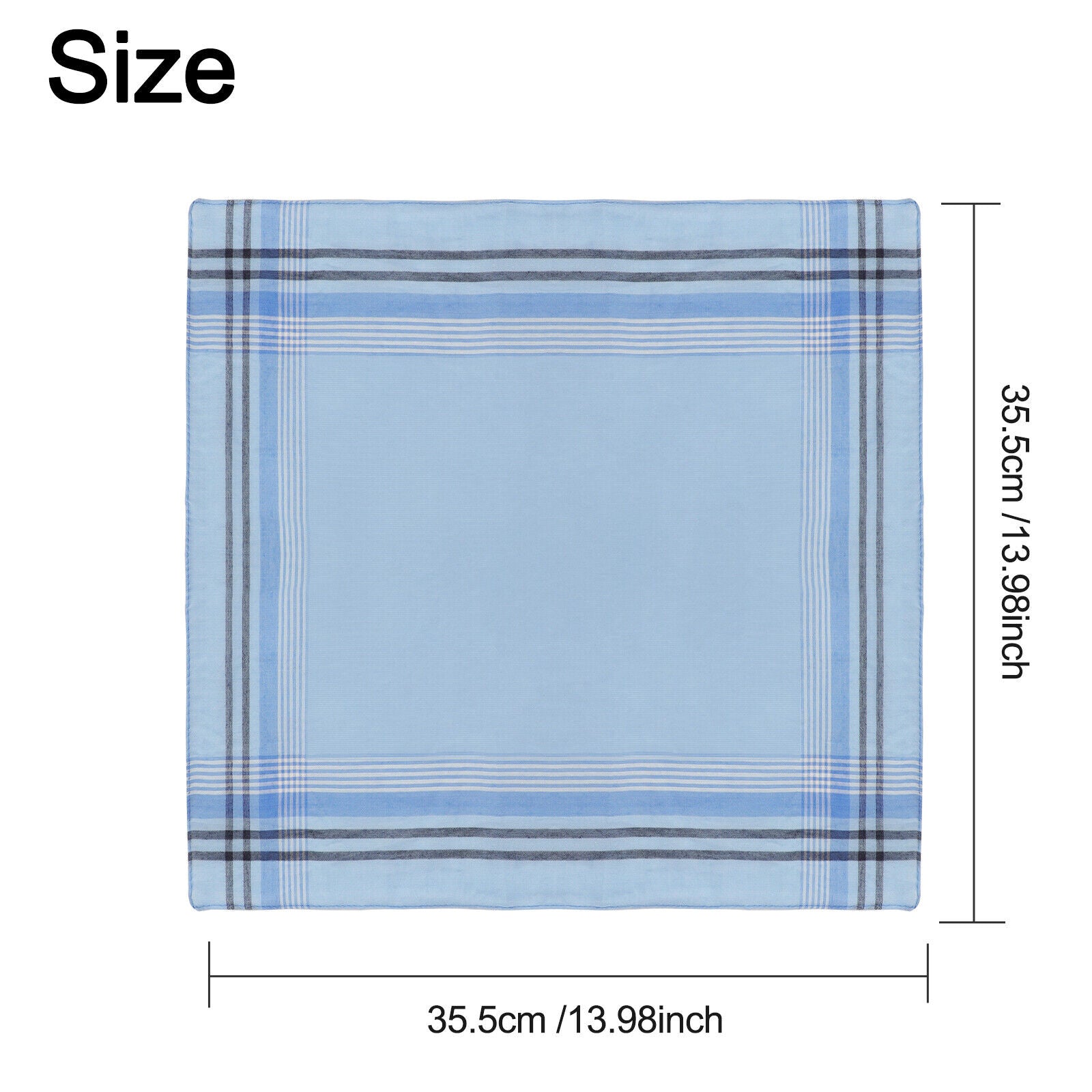 12Pcs Men Handkerchiefs Classic Hankies Cotton Hanky Pocket Square Perfect Gift