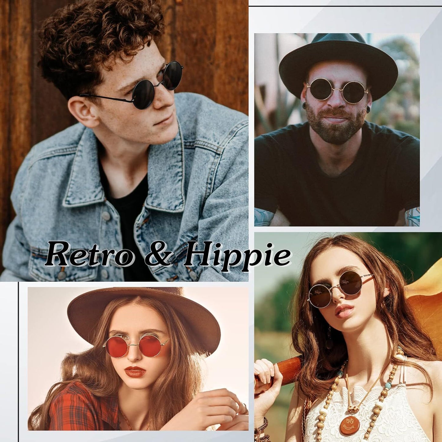 Polarized Retro round Sunglasses Vintage Gothic Steampunk Glasses Men Women USA