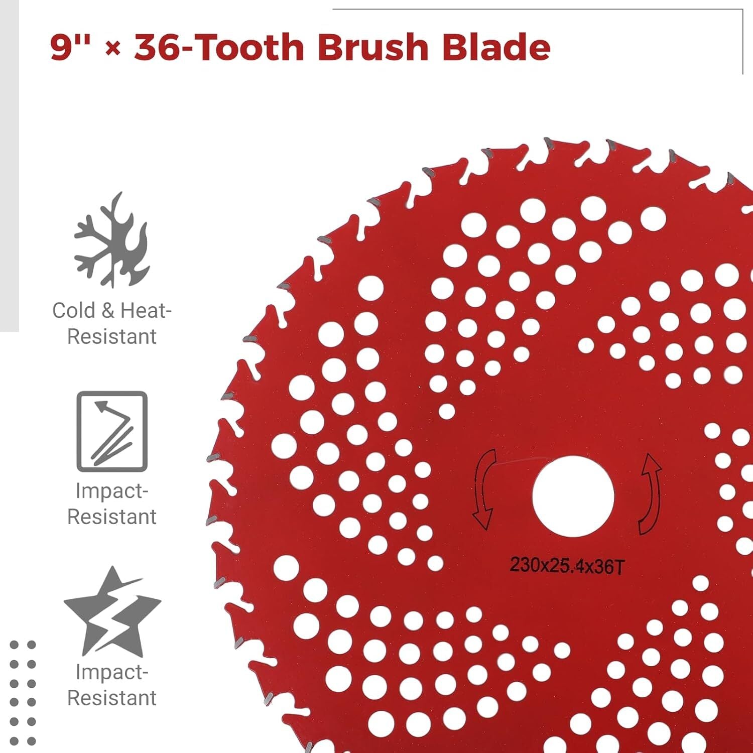9"X 36 Teeth Carbide Tipped Blade Kit for Brush Cutter Trimmer Weed Eater 2 Pack