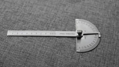 Protractor Angle Finder Arm Stainless Steel Measuring Ruler Tool 180 Degree USA
