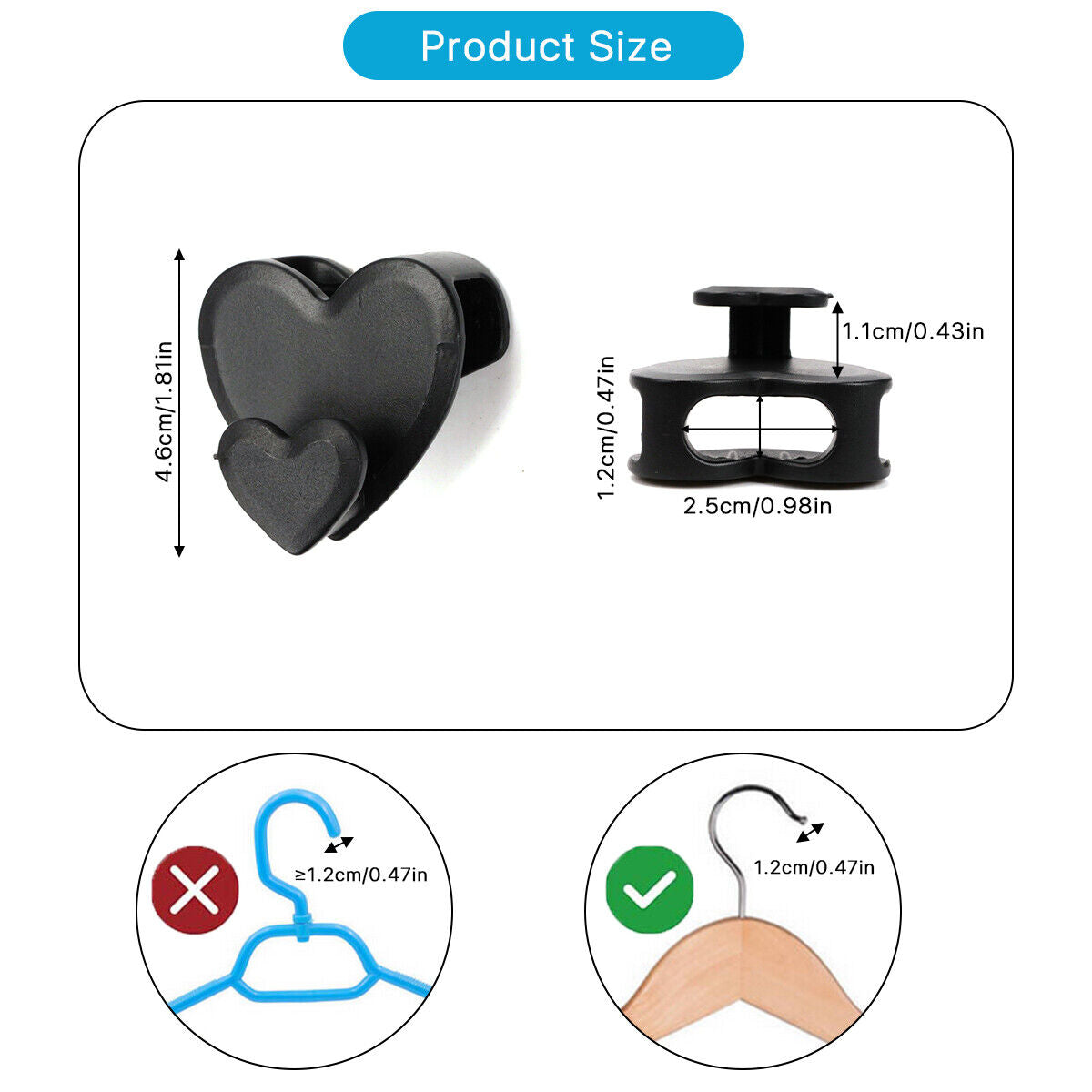 love hanger 18Pcs Space Triangles Clothes Hanger Connectors Hooks for Organizer Closet Space-Saving Hanger 