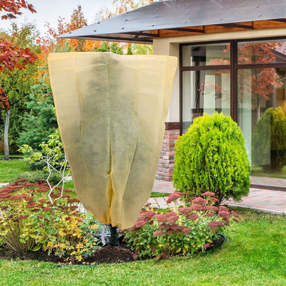 1/2/4X Reusable Plant Covers Freeze with Drawstring for Winter Frost Protection