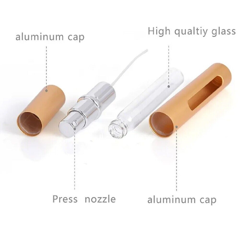 7 Pcs 10Ml Mini Refillable Perfume Atomizer Bottles - Portable Spray Containers