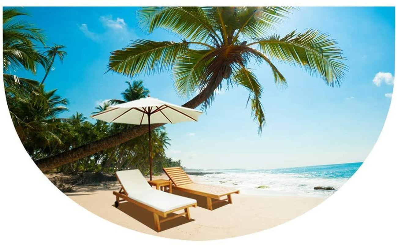 Half round Rubber Door Mat, Decorative Indoor Outdoor Non Slip Front Door Mat