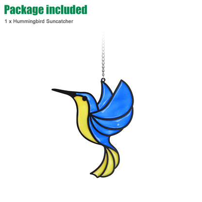 Hummingbird Suncatcher Stained Alloy Birds Garden Hanging Pendant Home Art Decor