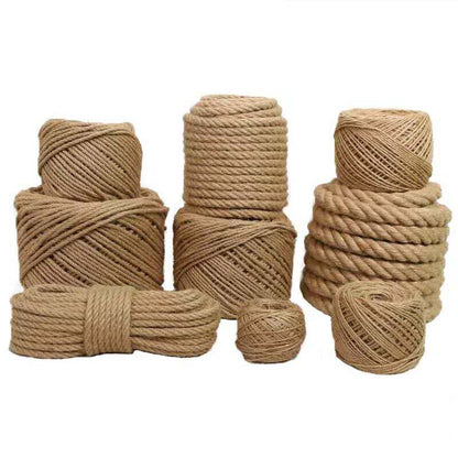 Natural Manila Rope for DIY Crafts, Wrapping, & Heavy-Duty Projects | Hemp Twine 4-Strand Thick Rope | Durable, Weather-Resistant, Eco-Friendly