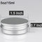 jewelry jar Silver Aluminum Tin Containers - Rust-Proof, Leak-Free Travel Jars for Cosmetics, Soap & DIY (Multiple Sizes)