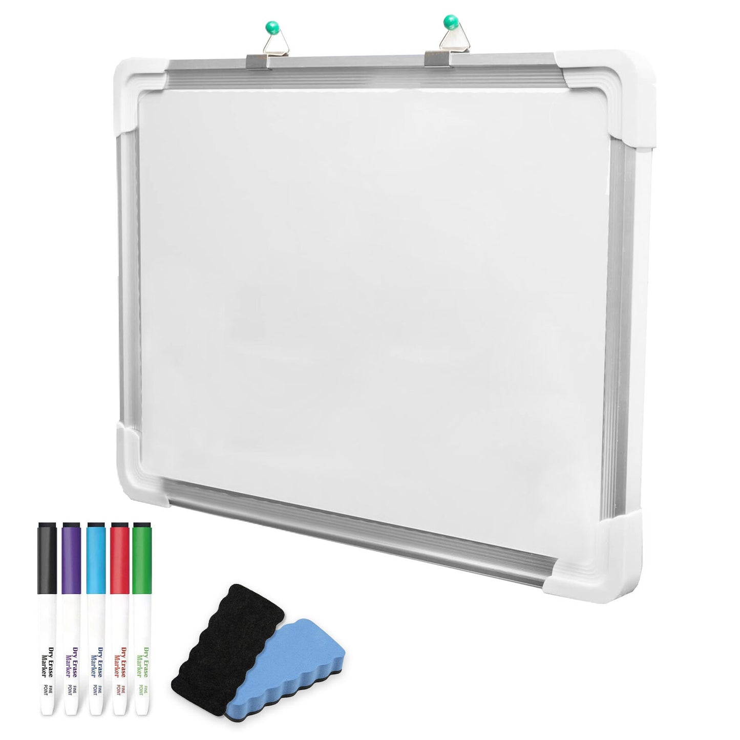 Dry Erase Board for Wall, 15"X12" Hanging Whiteboard with Double-Sided Lap Board