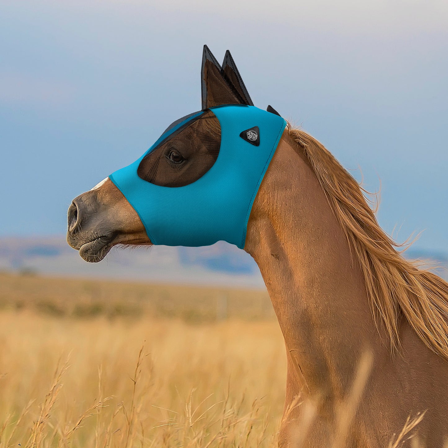 Lycra Horse Fly Mask, Breathable Fabric, Mesh Eyes & Ears, UV Protection