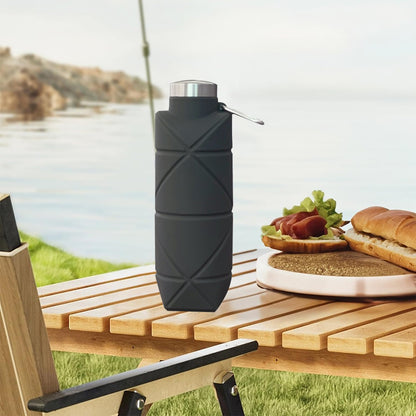 Collapsible Water Bottle,Bpa Free Silicone Reusable Foldable Travel Water Bottle