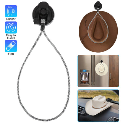 Cowboy Hat Mounts Holder Storage Rack for Glass Door Vehicles Dashes Heavy Duty Accessory Organiser Smooth Installation Silicone