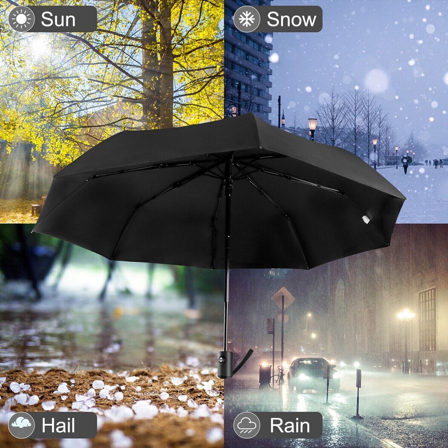 Automatic Umbrella Sun and Rain Anti-Uv Windproof 3 Folding Compact Umbrella HOT