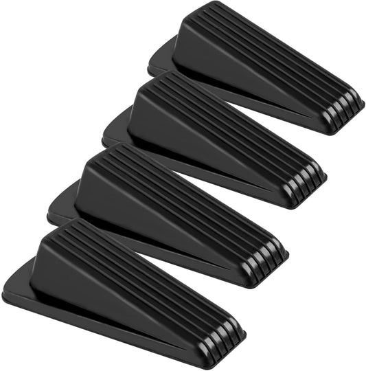 4 Pack Door Stoppers for Bottom of Door, Rubber Door Stopper Wedge