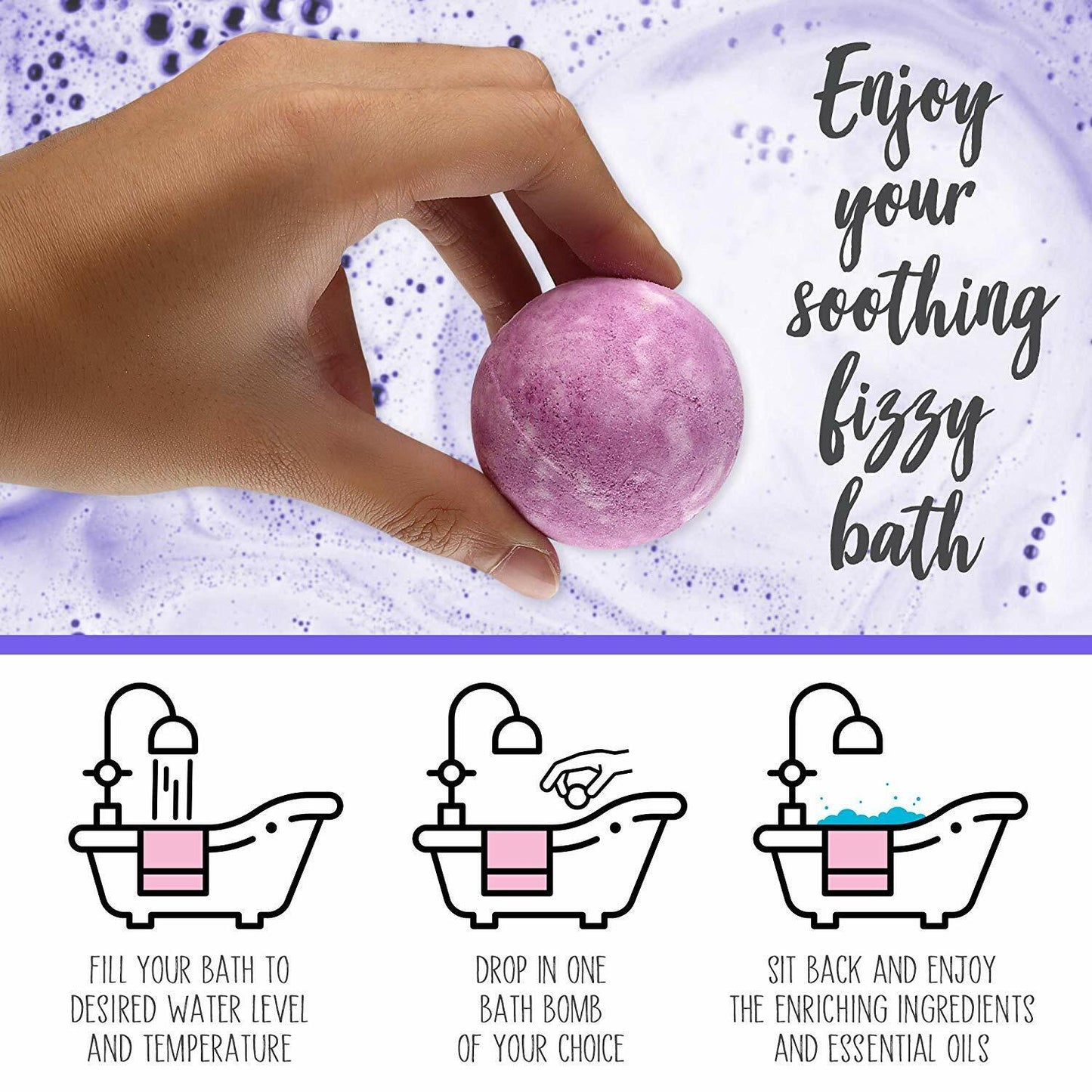 Colorful Aromatherapy Bath Bombs with Premium Essential Oils – Soothing Scents, Skin-Nourishing Spa Experience, and Relaxation for Mind & Body