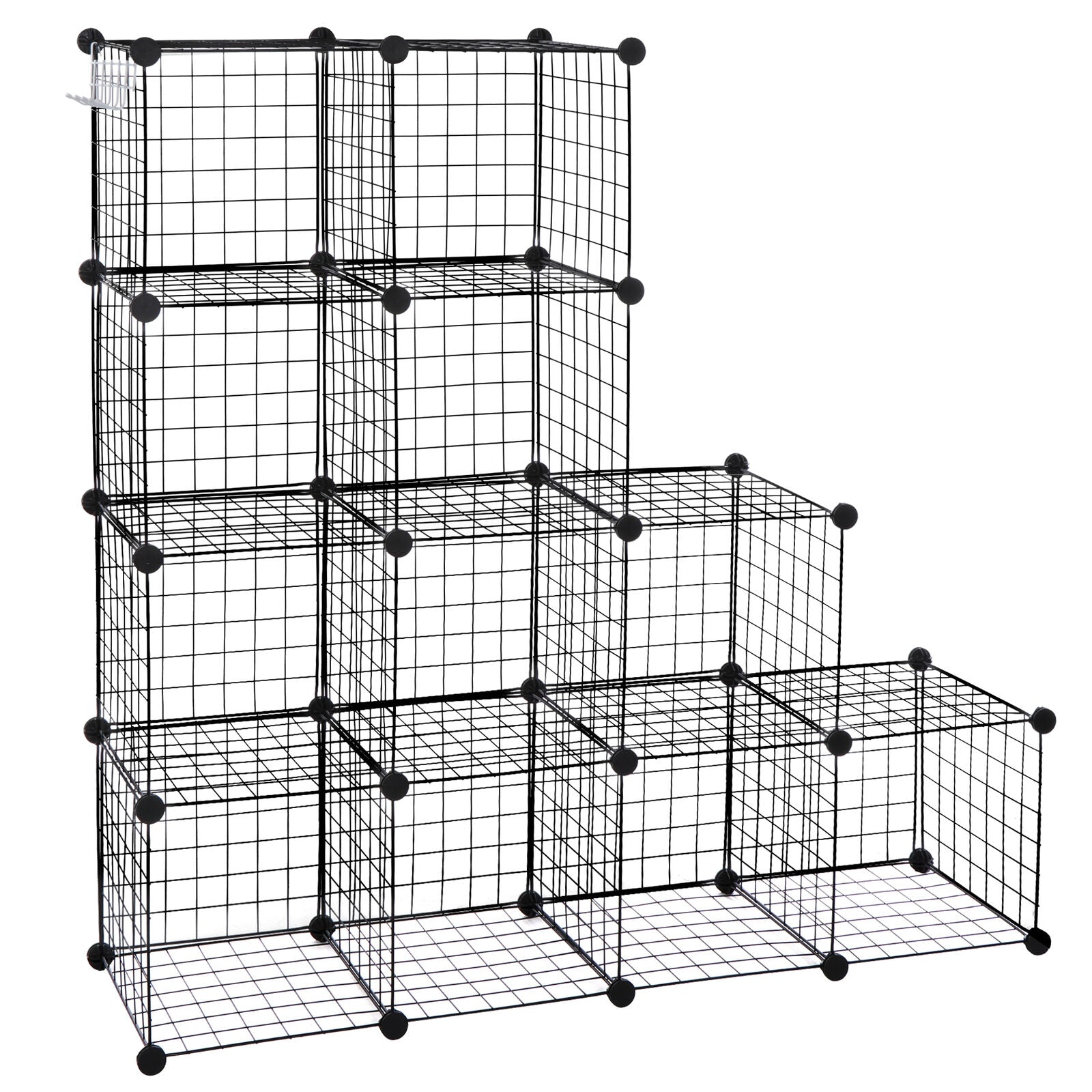 12-Cube Wire Storage Organizer – DIY Metal Bookshelf & Shelving Rack for Bedroom, Living Room, or Closet – Modern Industrial Design, Large Capacity