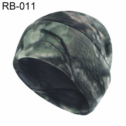 Camo Tactical Thermal Skull Cap Winter Warm Skiing Fleece Beanie Hat Men Womem