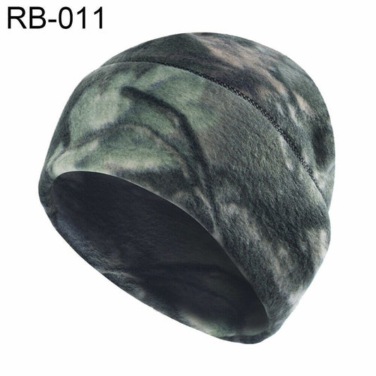 Camo Tactical Thermal Skull Cap Winter Warm Skiing Fleece Beanie Hat Men Womem