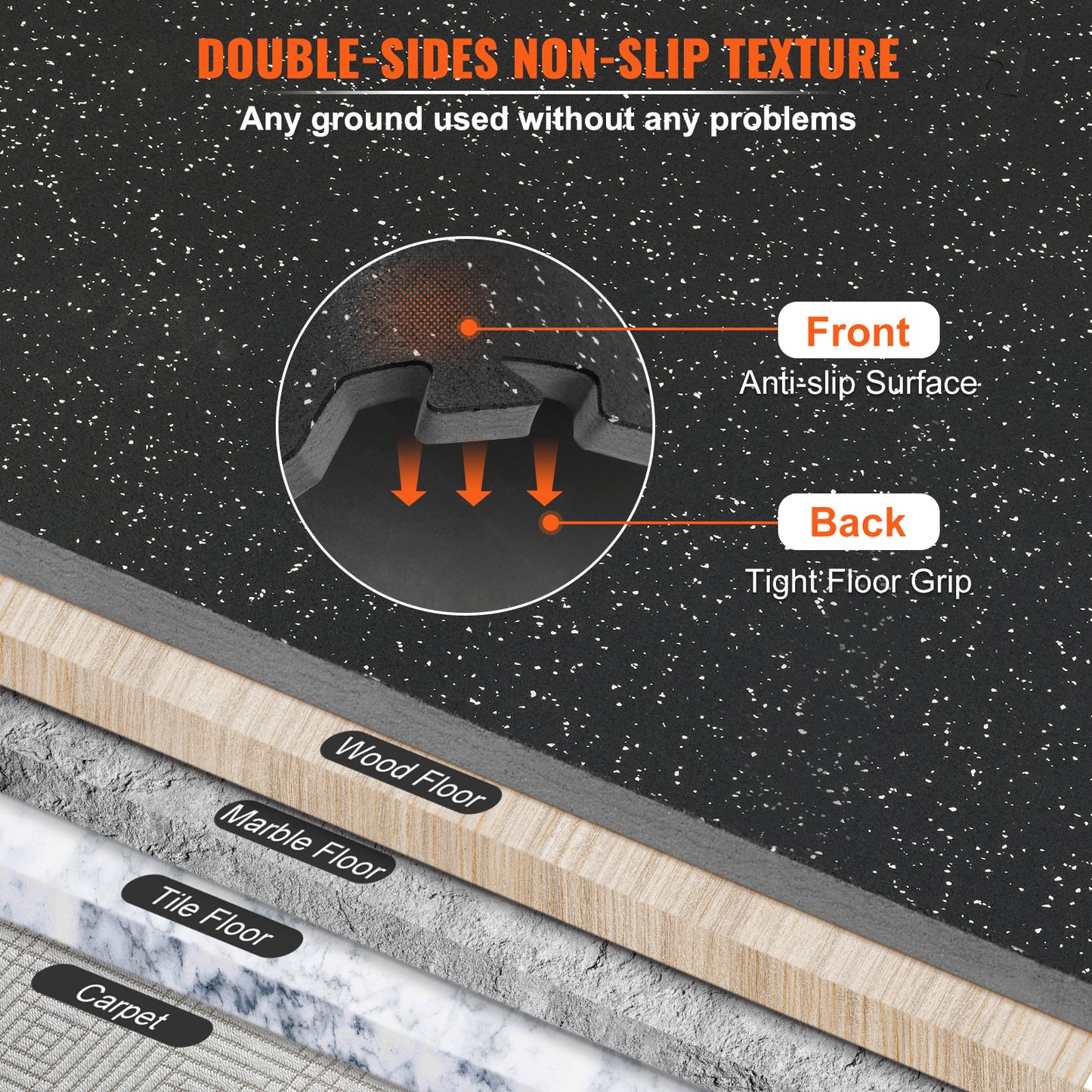 6/12/25 Pack Exercise Floor Mat Interlocking Tiles Foam W/ 24 X24 X 0.5''