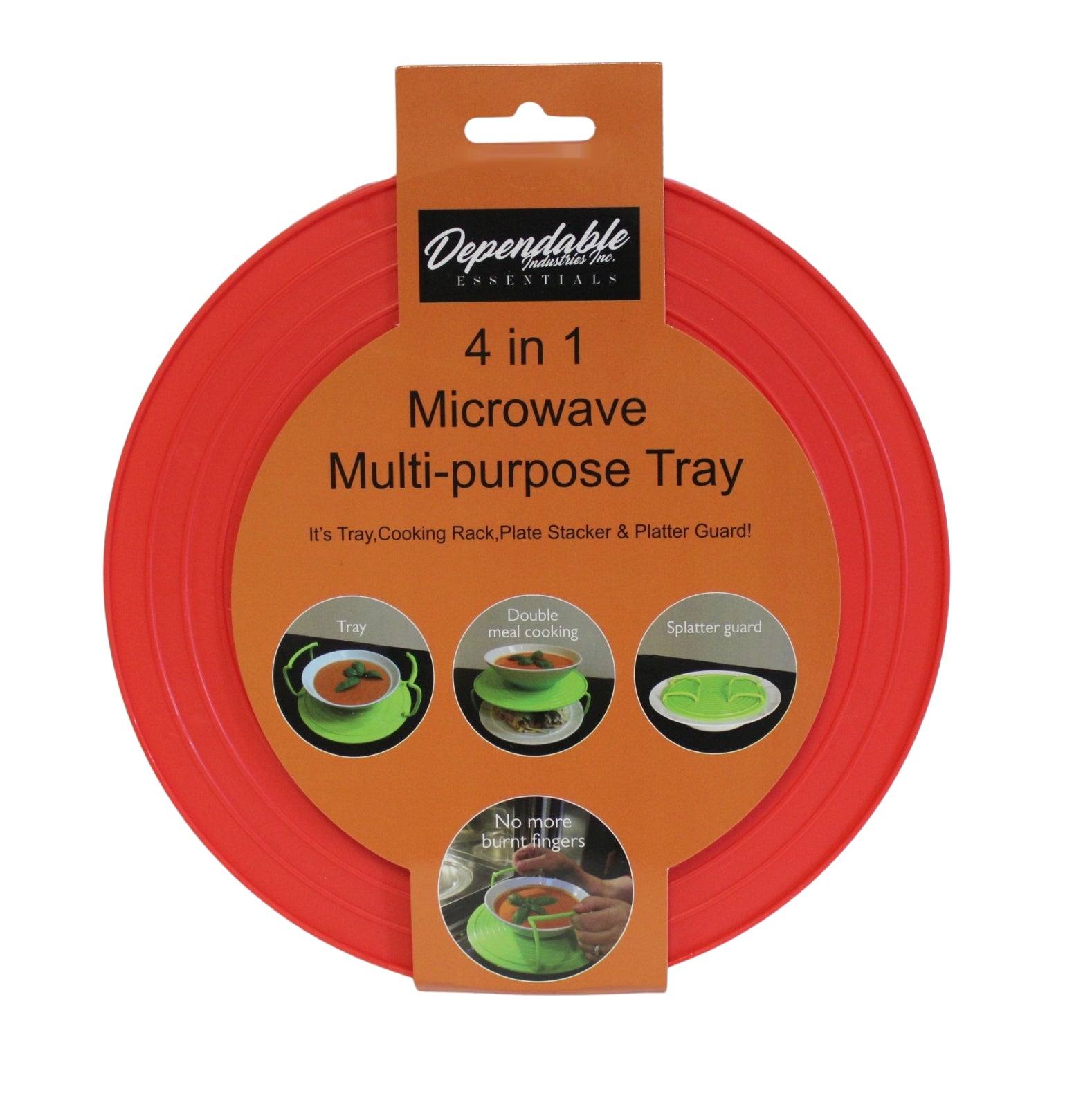 2-Tier Microwave Food Tray – Stacking Shelf, Splatter Guard & Carry Tray, Random