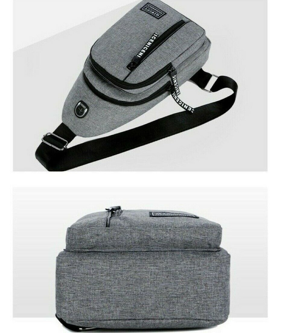 Mens Sling Bag Cross Body Handbag Chest Bag Shoulder Pack Sports Travel Backpack