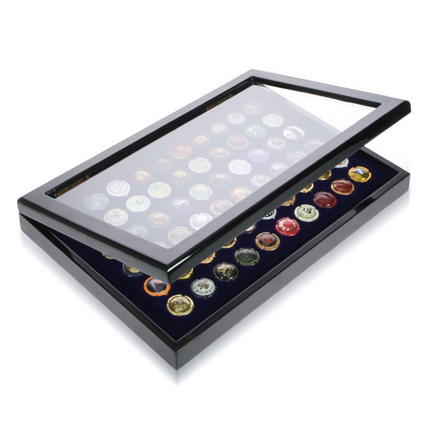 100 Slots Jewelry Ring Display Organizer Tray Holder Earrings Storage Boxes Case