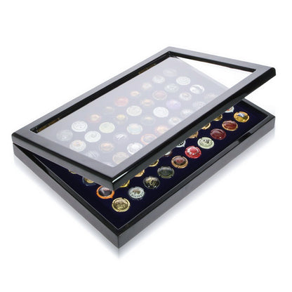 100 Slots Jewelry Ring Display Organizer Tray Holder Earrings Storage Boxes Case