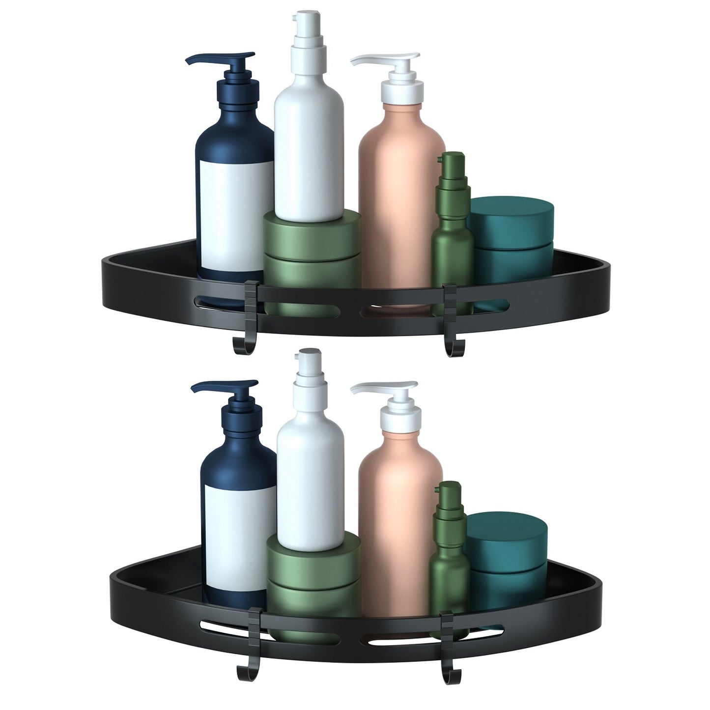 2PCS Shower Shelf Caddy Triangular Bathroom Organizer Storage Holder Corner Rack