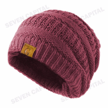 Women'S Men Knit Slouchy Baggy Beanie Oversize Winter Hat Ski Fleece Slouchy Cap