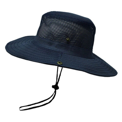 Mesh Tactical Boonie Hat Military Camo Bucket Wide Brim Sun Fishing Summer Cap