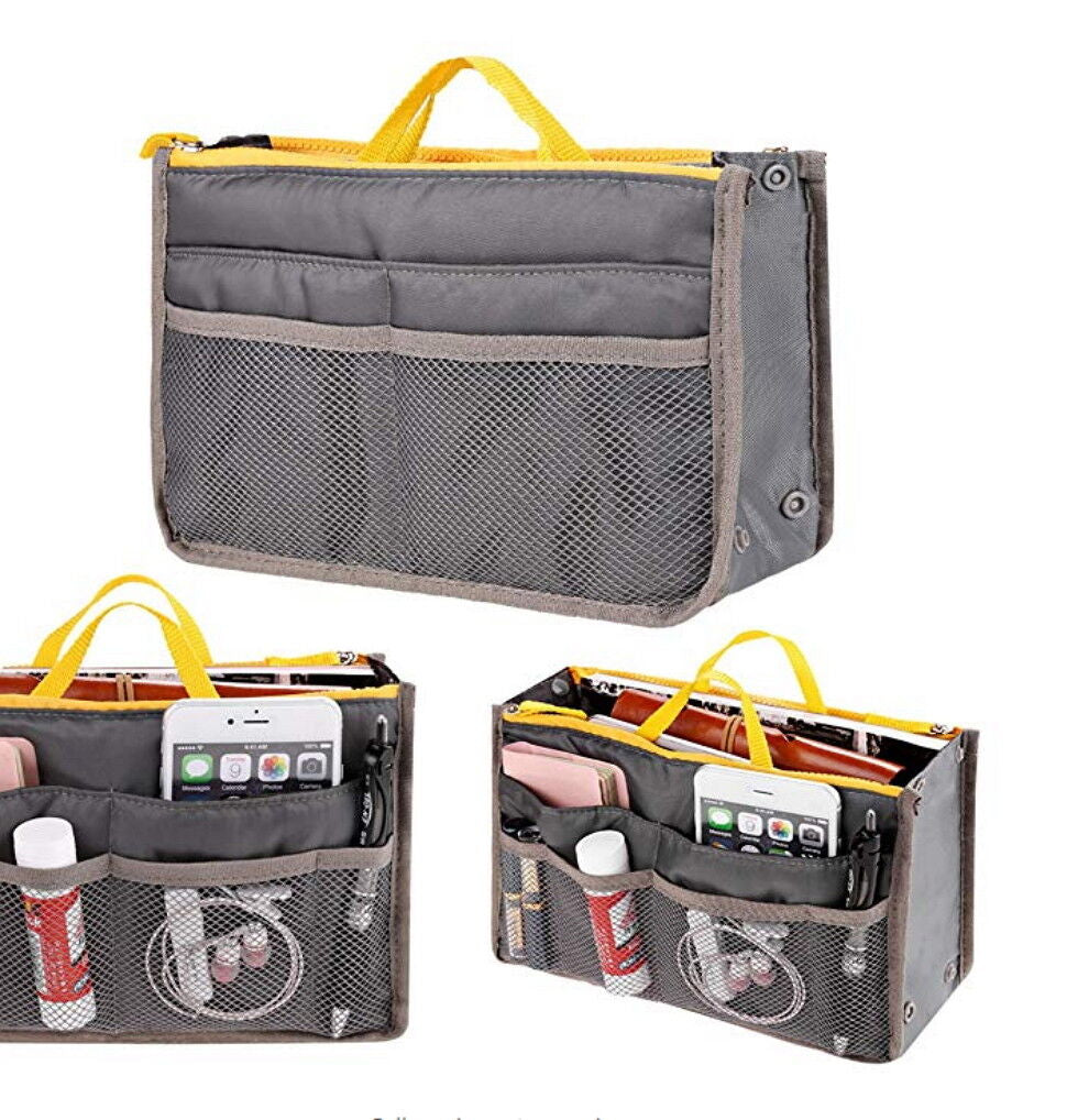 Women's Travel Purse Organizer Insert – Multi-Pocket Tote Handbag Liner for Easy Bag Swap, Lightweight Storage for Essentials, Makeup & Accessories