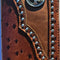 Longhorn Men Wallet Western Bifold Check Book Style W011-30 Ostrich Brown