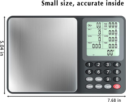 Nutrition Food Scale, Digital Food Scale for Weight Loss, Calculating Food Fa...