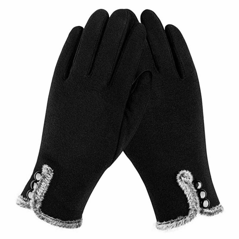 Women’s Warm Cashmere Touchscreen Gloves – Thick, Soft Winter Fleece Gloves for Texting, Typing, Cycling, Stylish Gift for Ladies