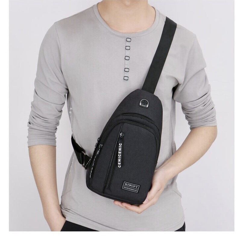 Mens Sling Bag Cross Body Handbag Chest Bag Shoulder Pack Sports Travel Backpack