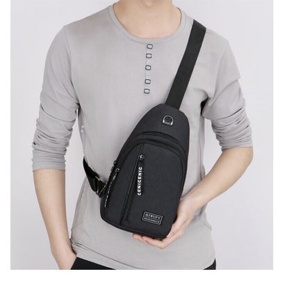 Mens Sling Bag Cross Body Handbag Chest Bag Shoulder Pack Sports Travel Backpack