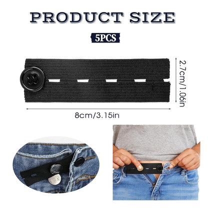 10× Waist Extender Button Elastic for Jeans Pants Button Extender Women Men US
