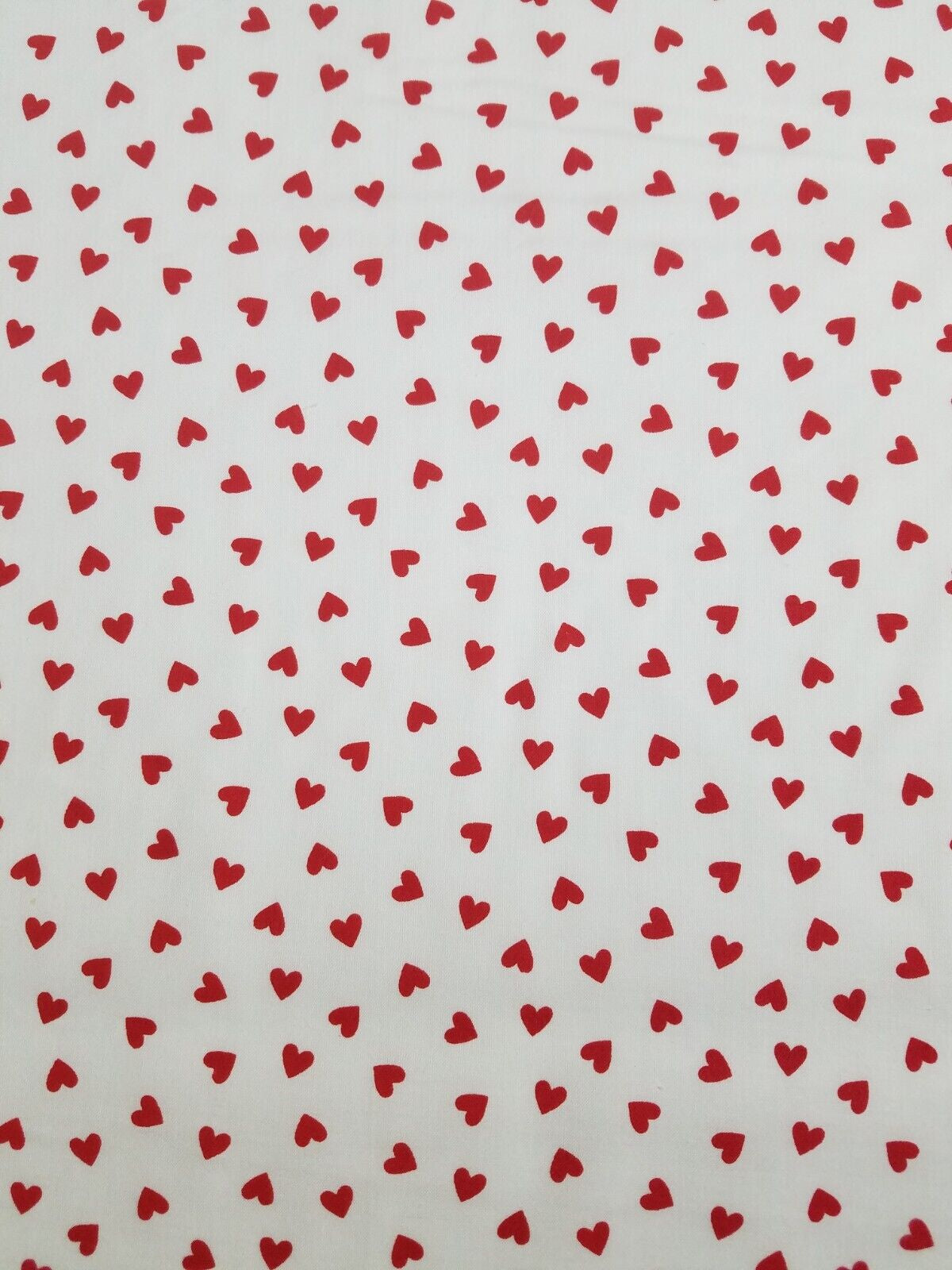 VTG Valentine Heart Fabric FQ Bundle of 6 – Perfect for Valentine's Day Crafts, Quilts, and Sewing Projects, Red & White Heart Patterns & Dots