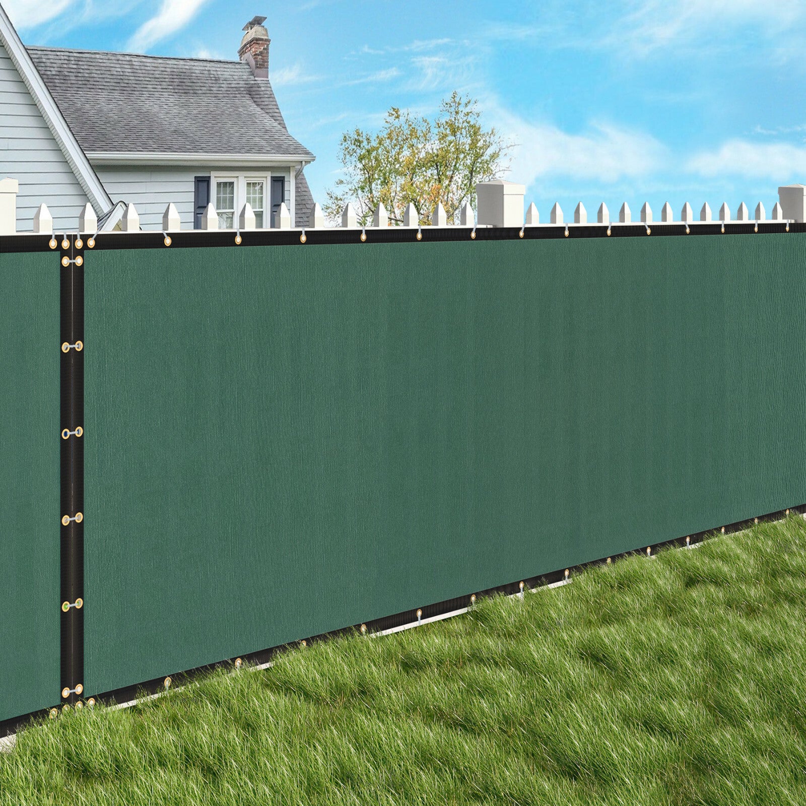 6Ft X 50 Privacy Fence Screen Garden Yard Windscreen Mesh Shade Cover Green