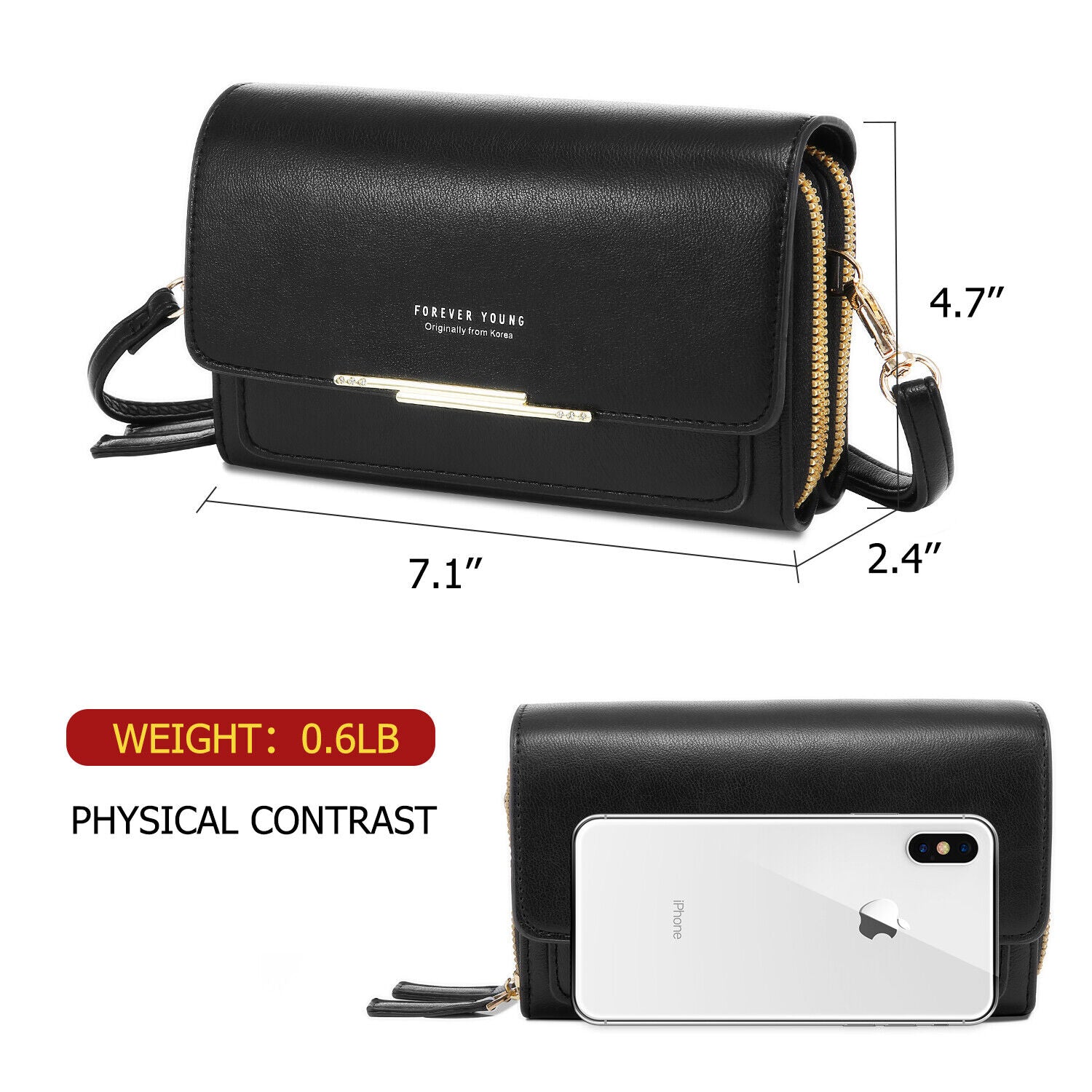 Women Ladies Crossbody Wallet Leather Phone Purse Clutch Card Holder Handbag