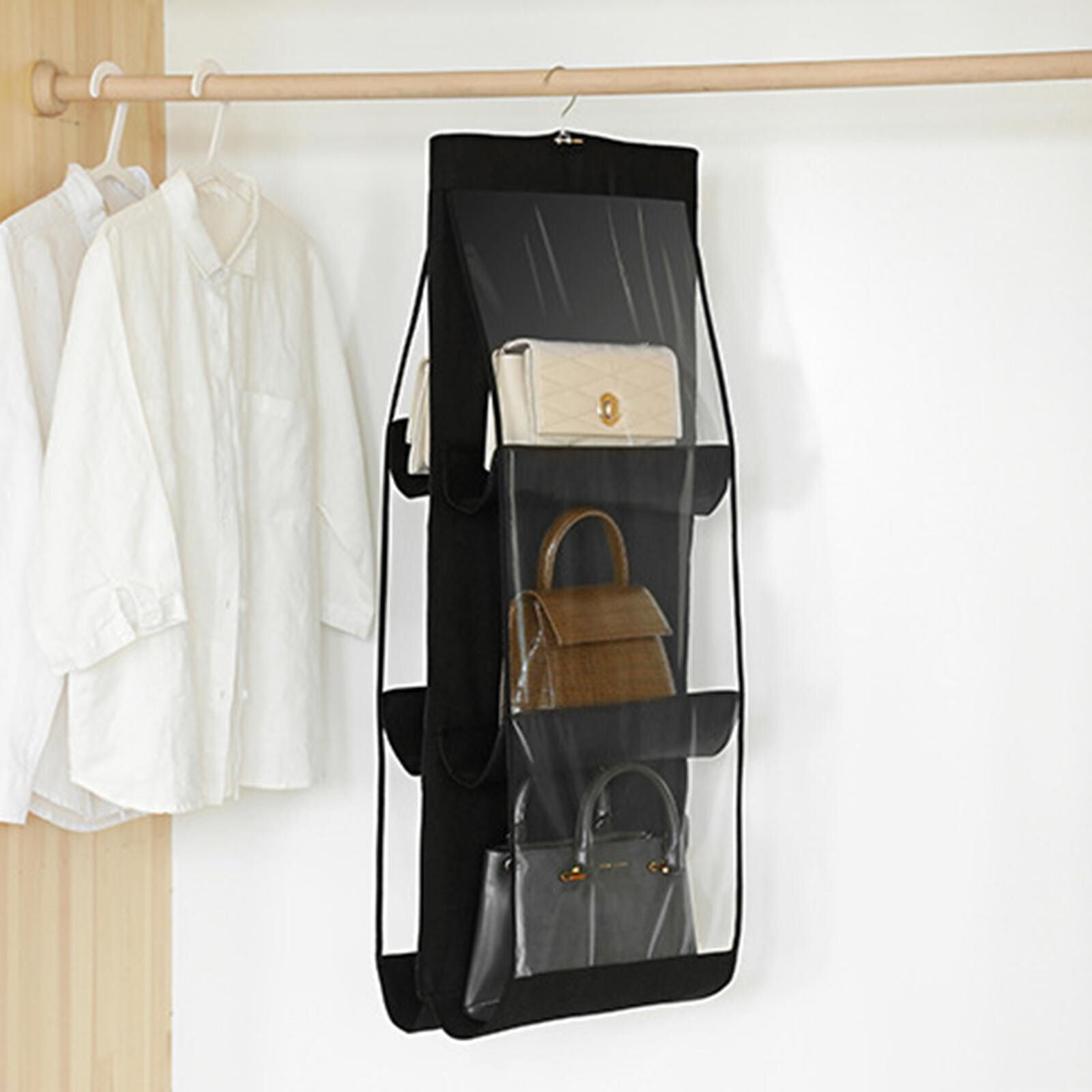 Bag Organizer Hanging Handbag Organizer Storage Artifact Bag Dust-proof Cover Wardrobe Pocket